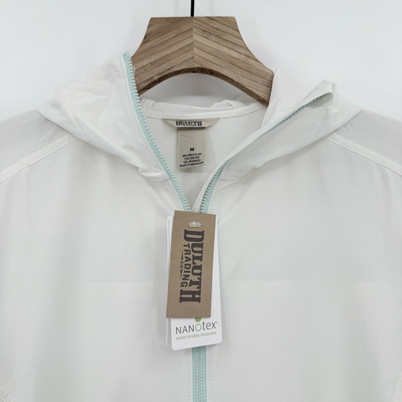Duluth Trading Co. NEW Pier Genius Shirt Jac Jacket in White Size M - Picture 4 of 8